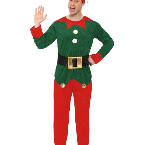 Elf Costume, Red & Green - Adult Weekender