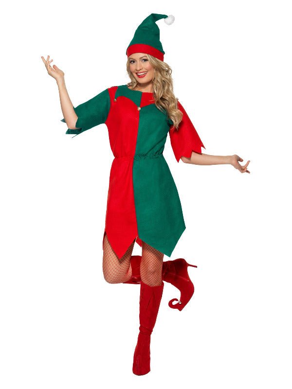 Elf Costume, Red &amp; Green - Adult Weekender