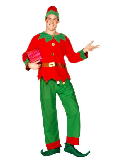 Elf Costume, Red &amp; Green - Adult Weekender