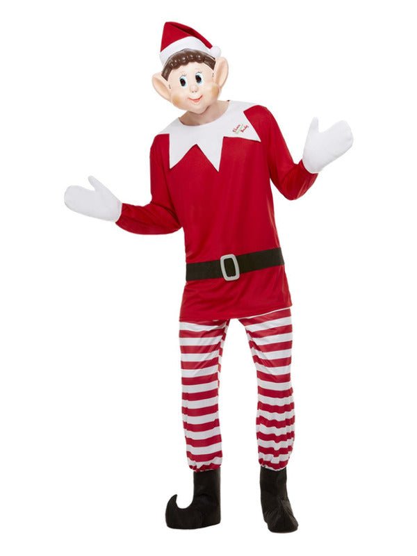 Elves Behavin' Badly Mens Elf Costume, Red &amp; White - Adult Weekender