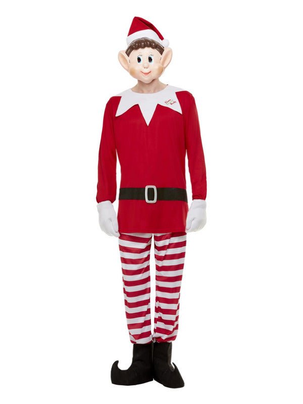 Elves Behavin' Badly Mens Elf Costume, Red &amp; White - Adult Weekender