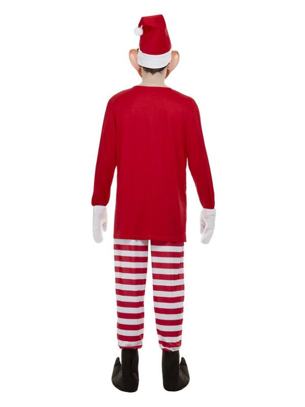 Elves Behavin' Badly Mens Elf Costume, Red & White - Adult Weekender