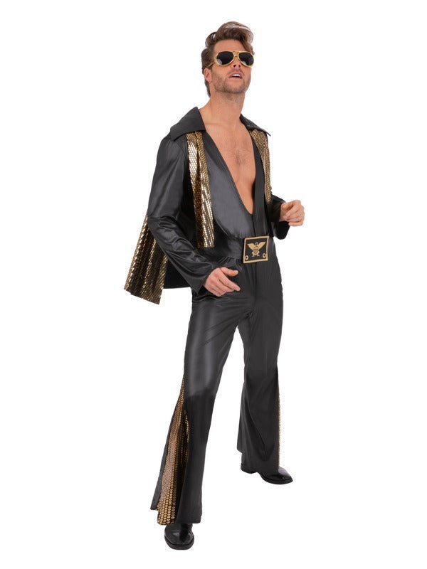 Elvis Black Jumpsuit - Adult Weekender