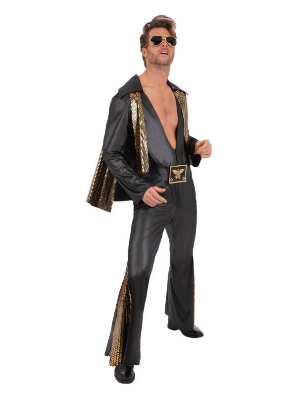 Elvis Black Jumpsuit - Adult Weekender
