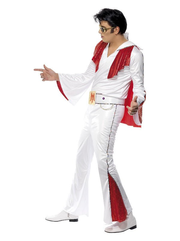 Elvis Costume, White &amp; Red - Adult Weekender