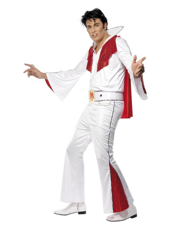 Elvis Costume, White &amp; Red - Adult Weekender