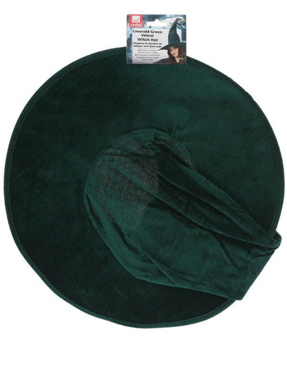 Emerald Green Velour Witch Hat - Adult Weekender