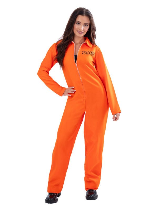 Escaped Prisoner Costume, Orange - Adult Weekender