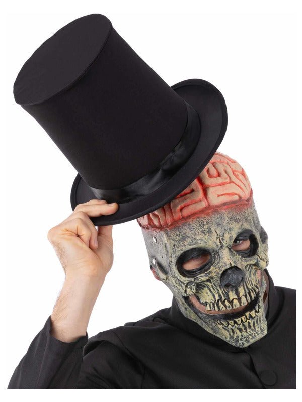 Exposed Brain Skull Latex Mask, with Moving Mouth - Adult Weekender