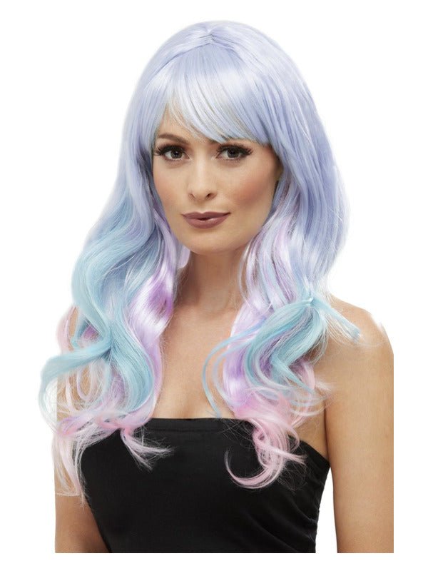 Fashion Unicorn Pastel Wig, Wavy, Long, Multi - Colo - Adult Weekender