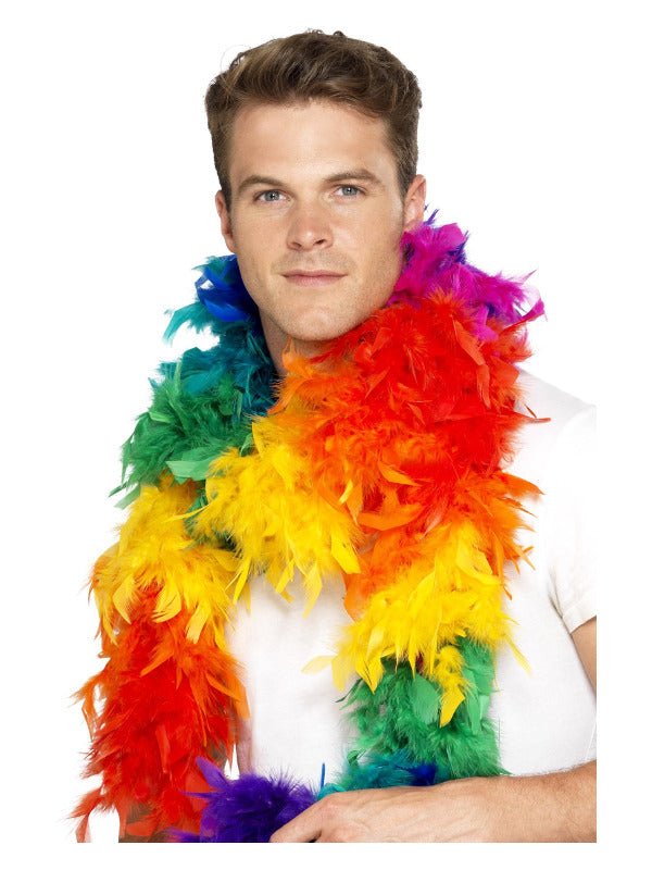 Feather Boa, 80g, Rainbow - Adult Weekender