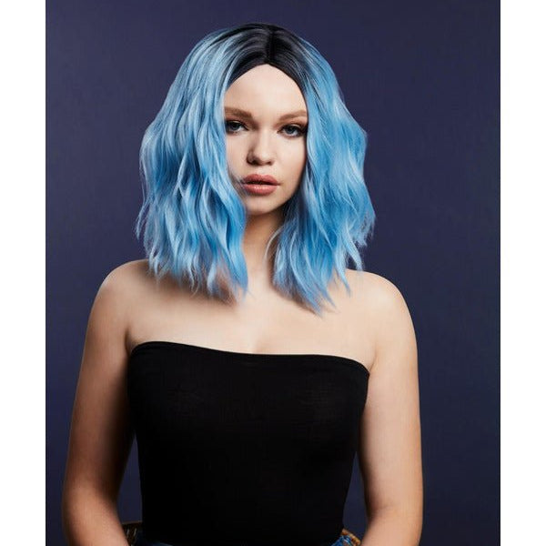 Fever Cara Wig, Two Toned Blend, Baby Blue - Adult Weekender