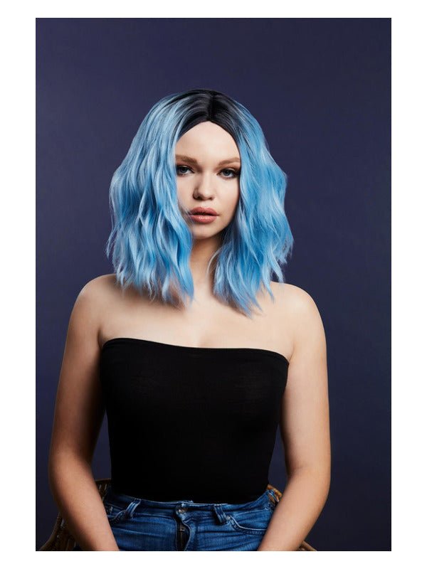 Fever Cara Wig, Two Toned Blend, Baby Blue - Adult Weekender