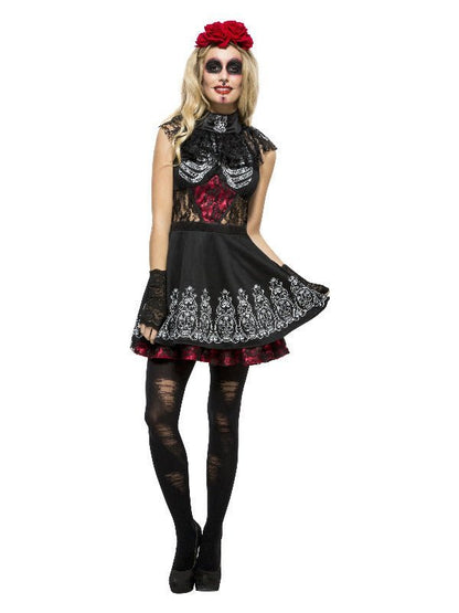 Fever Day of the Dead Costume, Black - Adult Weekender