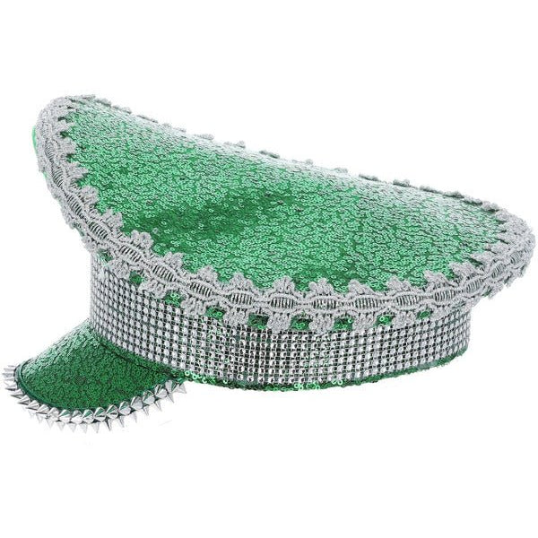 Fever Deluxe Alien Sequin Captains Hat - Adult Weekender