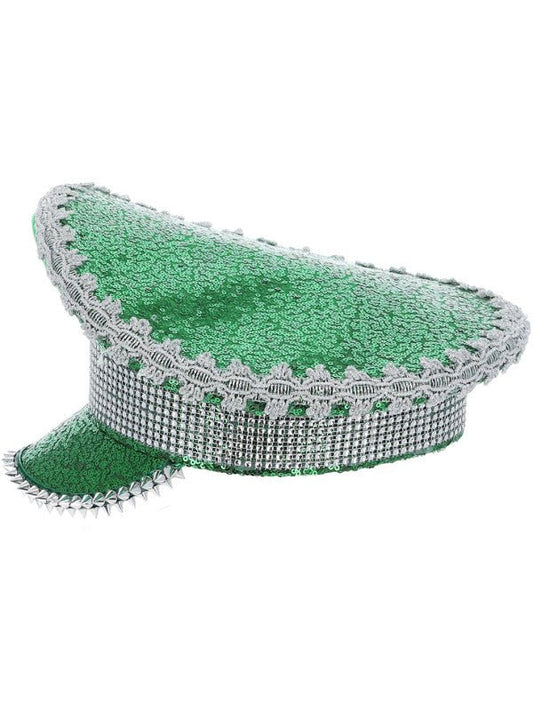 Fever Deluxe Alien Sequin Captains Hat - Adult Weekender