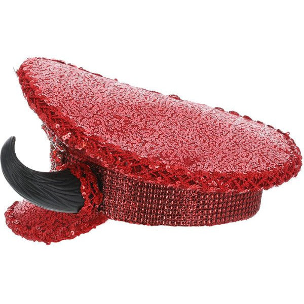 Fever Deluxe Devil Sequin Captains Hat - Adult Weekender