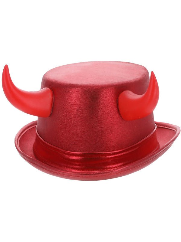 Fever Deluxe Red Devil Metallic Top Hat - Adult Weekender