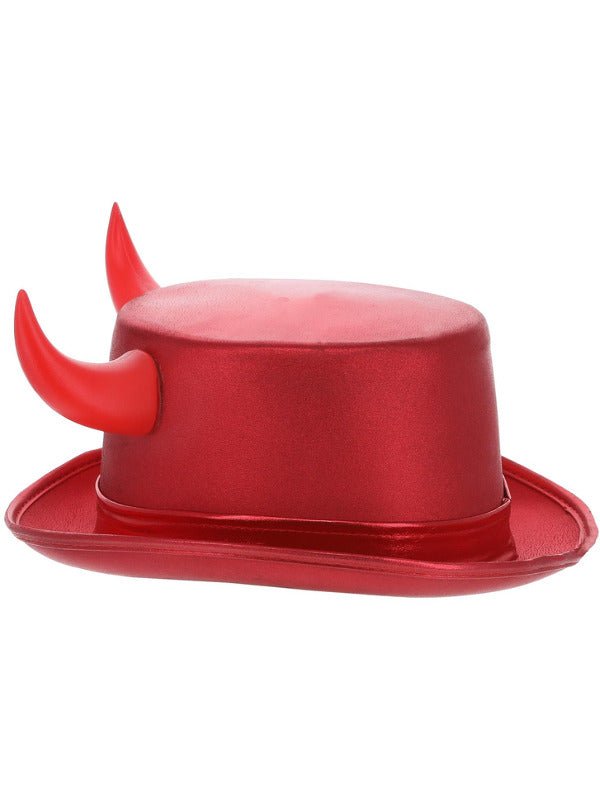 Fever Deluxe Red Devil Metallic Top Hat - Adult Weekender