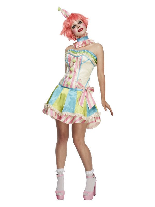 Fever Deluxe Vintage Clown Costume, White - Adult Weekender