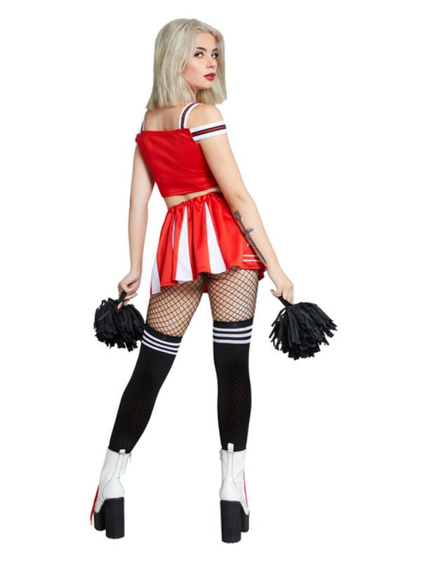 Fever Devil Cheerleader Costume, Red &amp; White - Adult Weekender