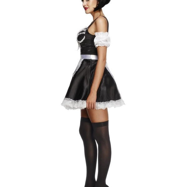 Fever Flirty French Maid Costume, Black - Adult Weekender