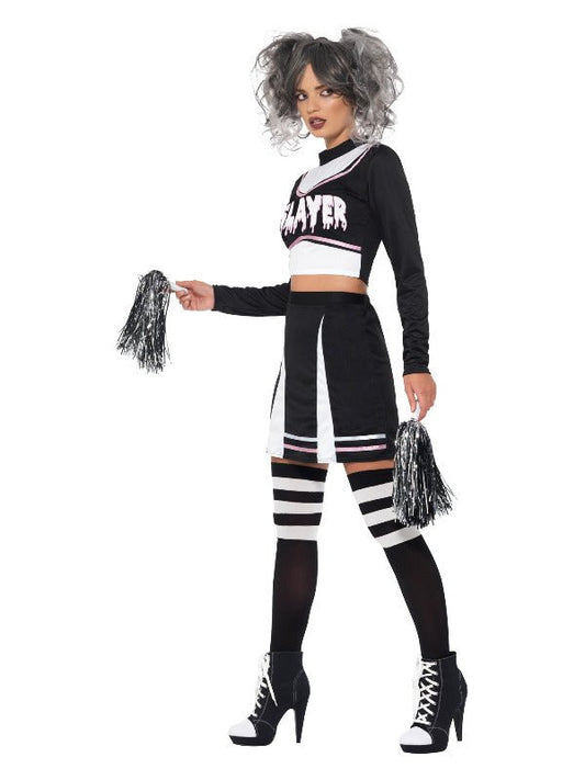 Fever Gothic Cheerleader Costume, Black - Adult Weekender