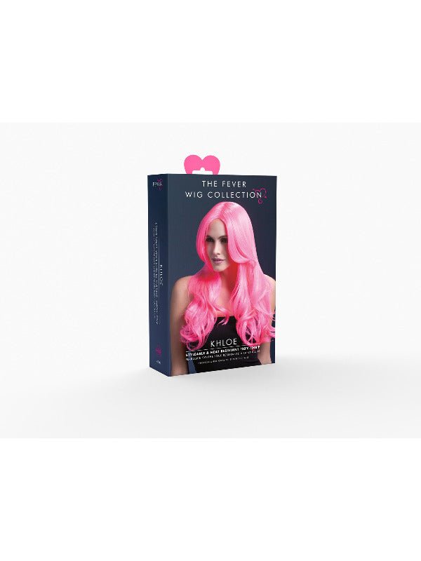 Fever Khloe Wig, Neon Pink - Adult Weekender
