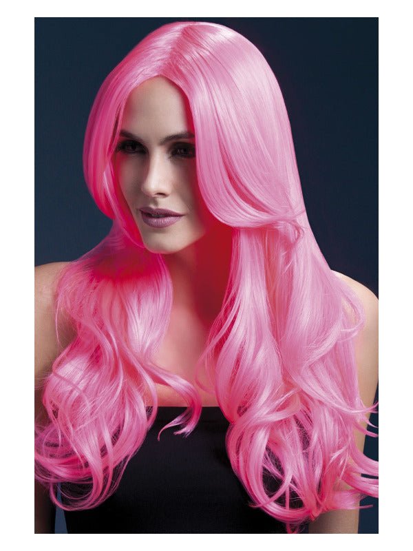 Fever Khloe Wig, Neon Pink - Adult Weekender