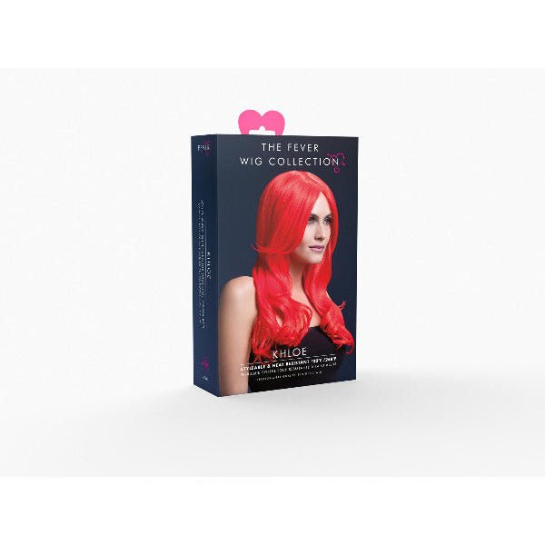 Fever Khloe Wig, Neon Red - Adult Weekender