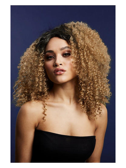 Fever Lizzo Wig, Caramel - Adult Weekender