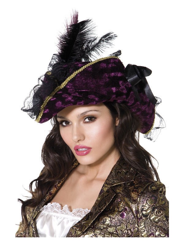 Fever Marauding Pirate Hat, Purple - Adult Weekender