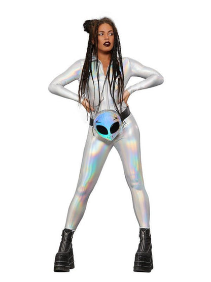 Fever Miss Whiplash Mirror Holographic Costume - Adult Weekender