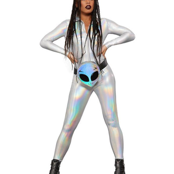 Fever Miss Whiplash Mirror Holographic Costume - Adult Weekender