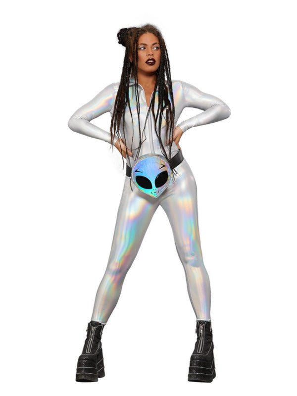 Fever Miss Whiplash Mirror Holographic Costume - Adult Weekender