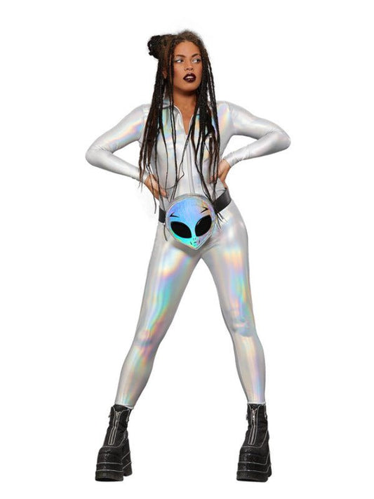 Fever Miss Whiplash Mirror Holographic Costume - Adult Weekender