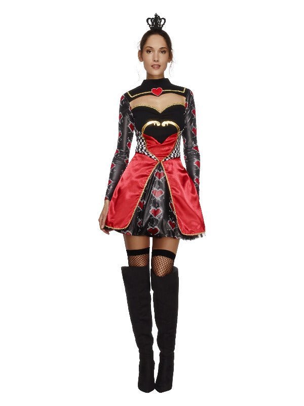 Fever Queen Of Hearts Costume, Black - Adult Weekender