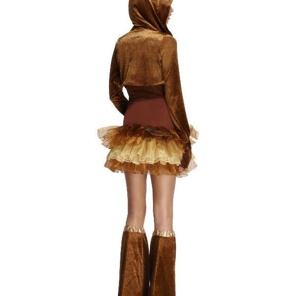 Fever Reindeer Costume, Tutu Dress, Brown - Adult Weekender