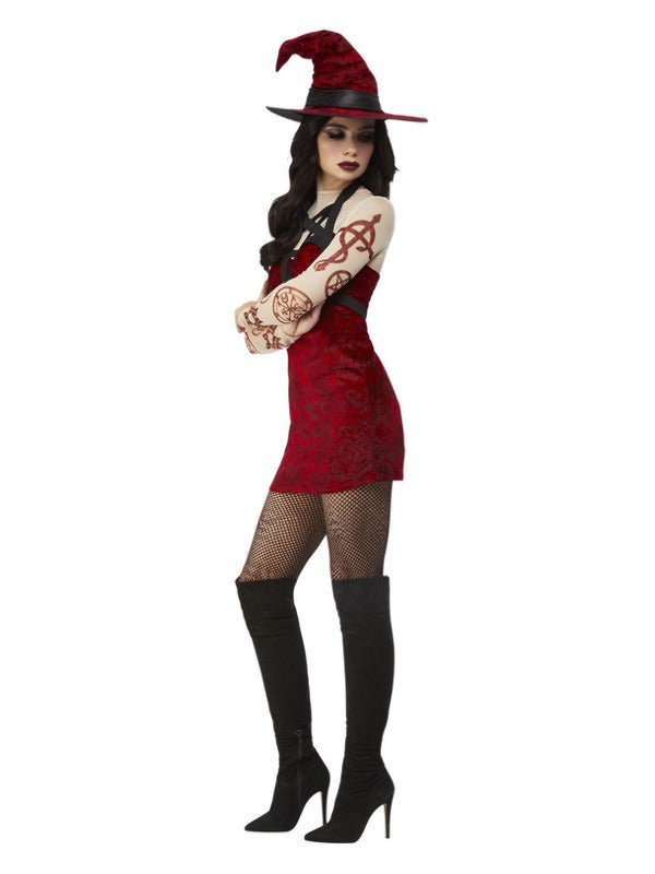 Fever Satanic Witch Costume, Red - Adult Weekender