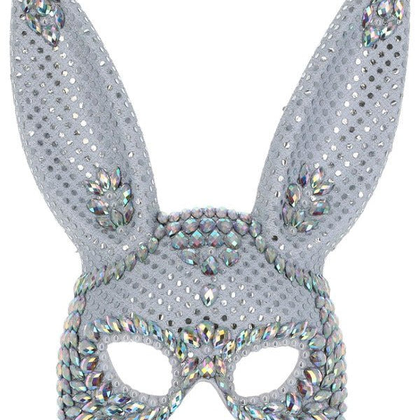 Fever Silver Jewel Bunny Mask - Adult Weekender
