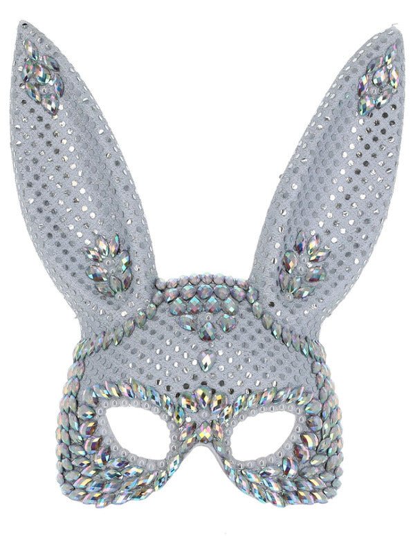 Fever Silver Jewel Bunny Mask - Adult Weekender