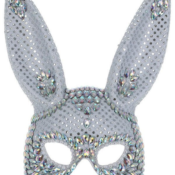 Fever Silver Jewel Bunny Mask - Adult Weekender