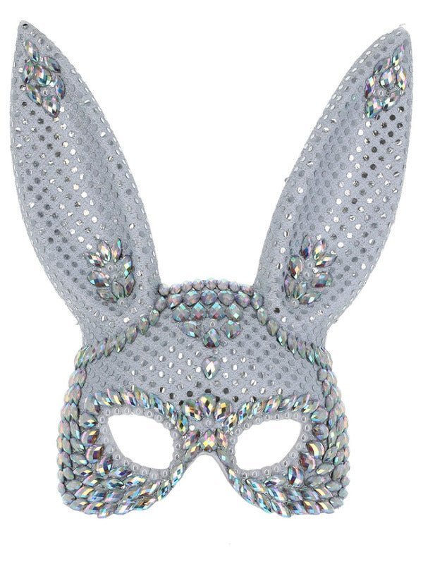 Fever Silver Jewel Bunny Mask - Adult Weekender