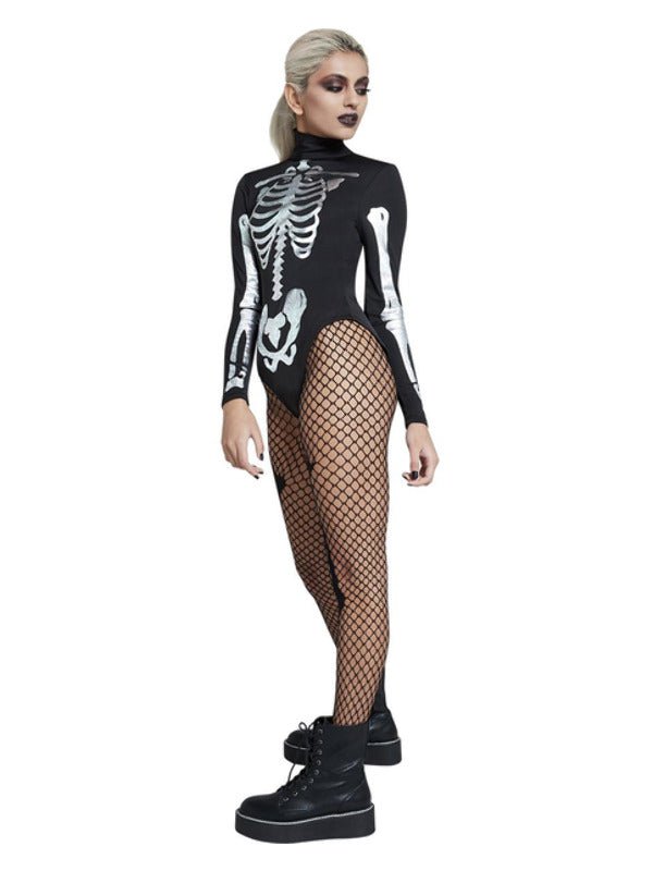Fever Skeleton Bodysuit, Black &amp; White - Adult Weekender