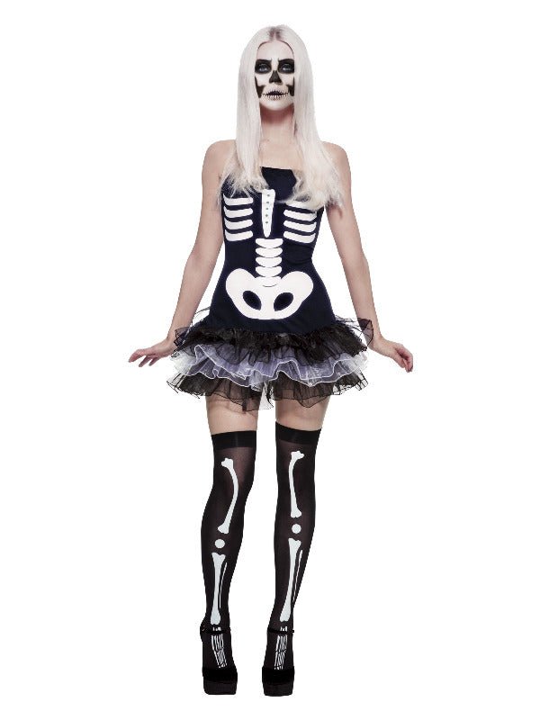 Fever Skeleton Costume, Black - Adult Weekender