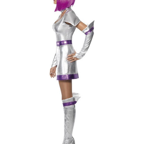 Fever Space Cadet Costume, Silver Metallic - Adult Weekender