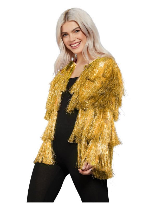 Fever Tinsel Festival Jacket, Gold - Adult Weekender
