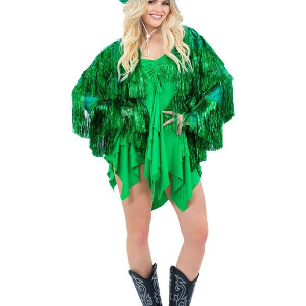Fever Tinsel Festival Jacket, Green - Adult Weekender