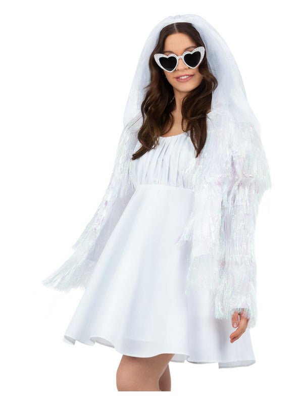 Fever Tinsel Festival Jacket, Iridescent White - Adult Weekender