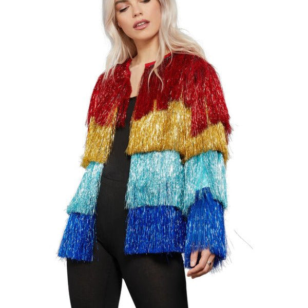 Fever Tinsel Festival Jacket, Multi - Coloured - Adult Weekender
